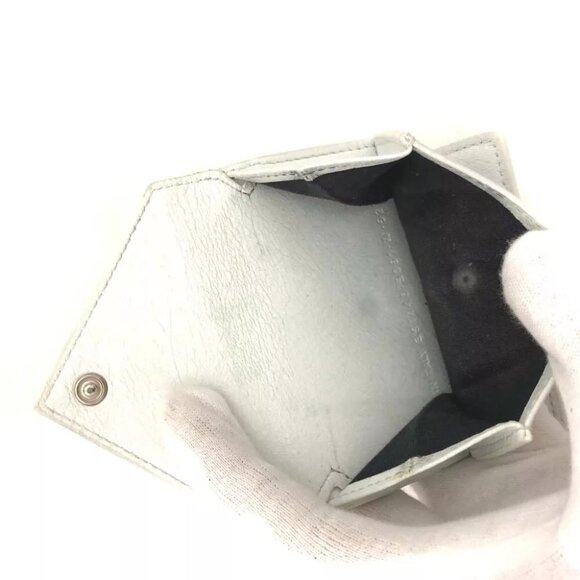 BALENCIAGA Everyday Graffiti Mini Papier Leather Trifold Wallet/7Z0916 - Picture 7 of 8